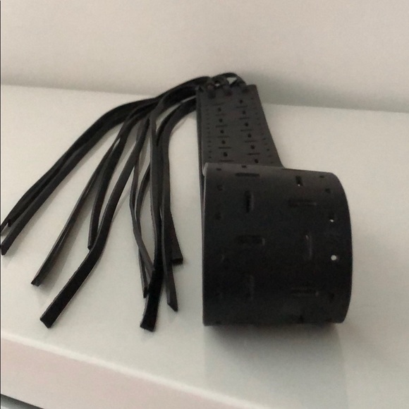 NWOT BLACK GENUINE LEATHER HIPPIE BELT! - Picture 8 of 8